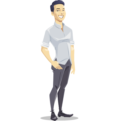 Modern Style Asian Man Puppet